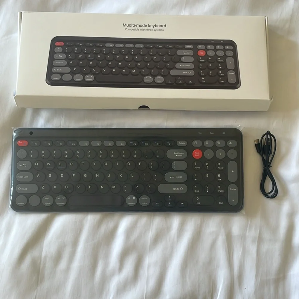 Wireless Keyboard Compatible with PC, Pad - fit for Windows/iOS/Android System